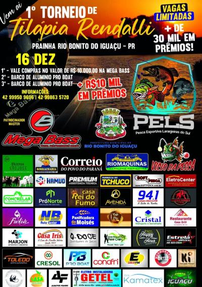 Vem aÃ­ o 1Âº Torneio de pesca de TilÃ¡pia Rendalli 
